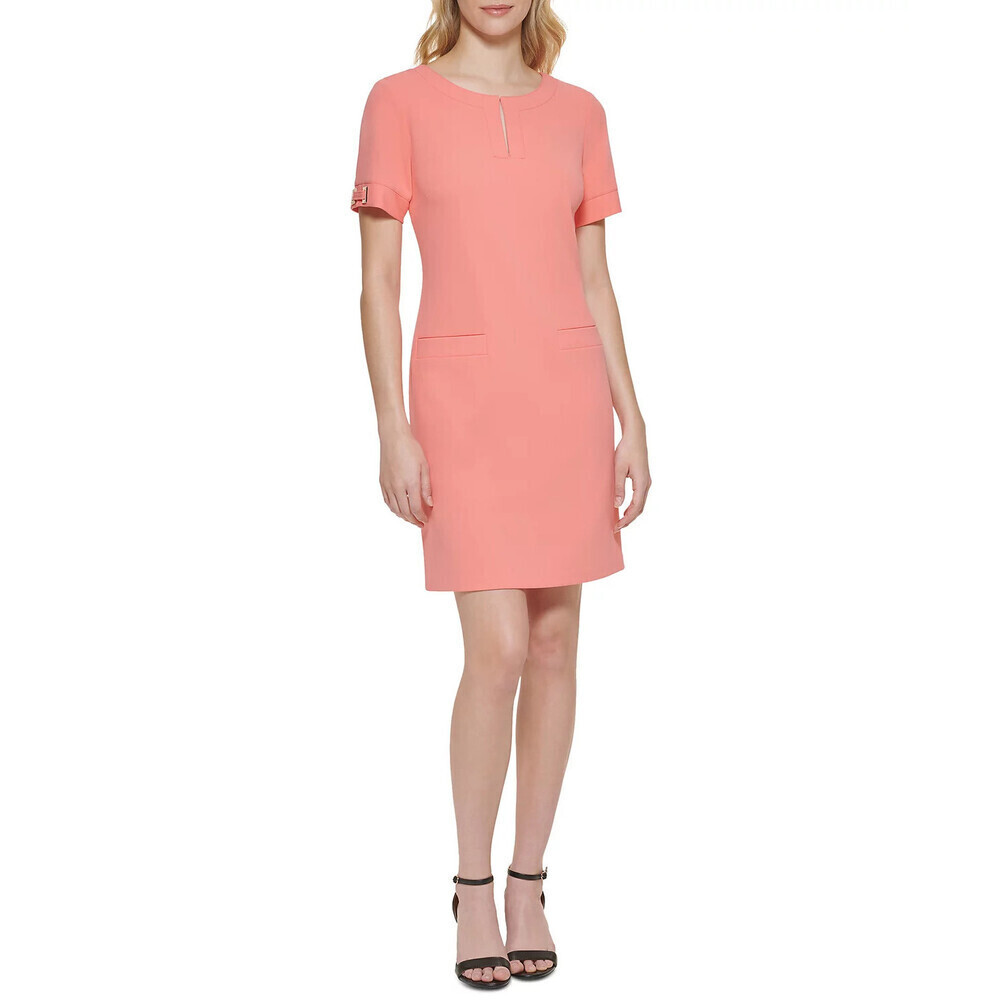 Tommy Hilfiger Women's Short-Sleeve Scuba-Crepe A-Line Dress size 16